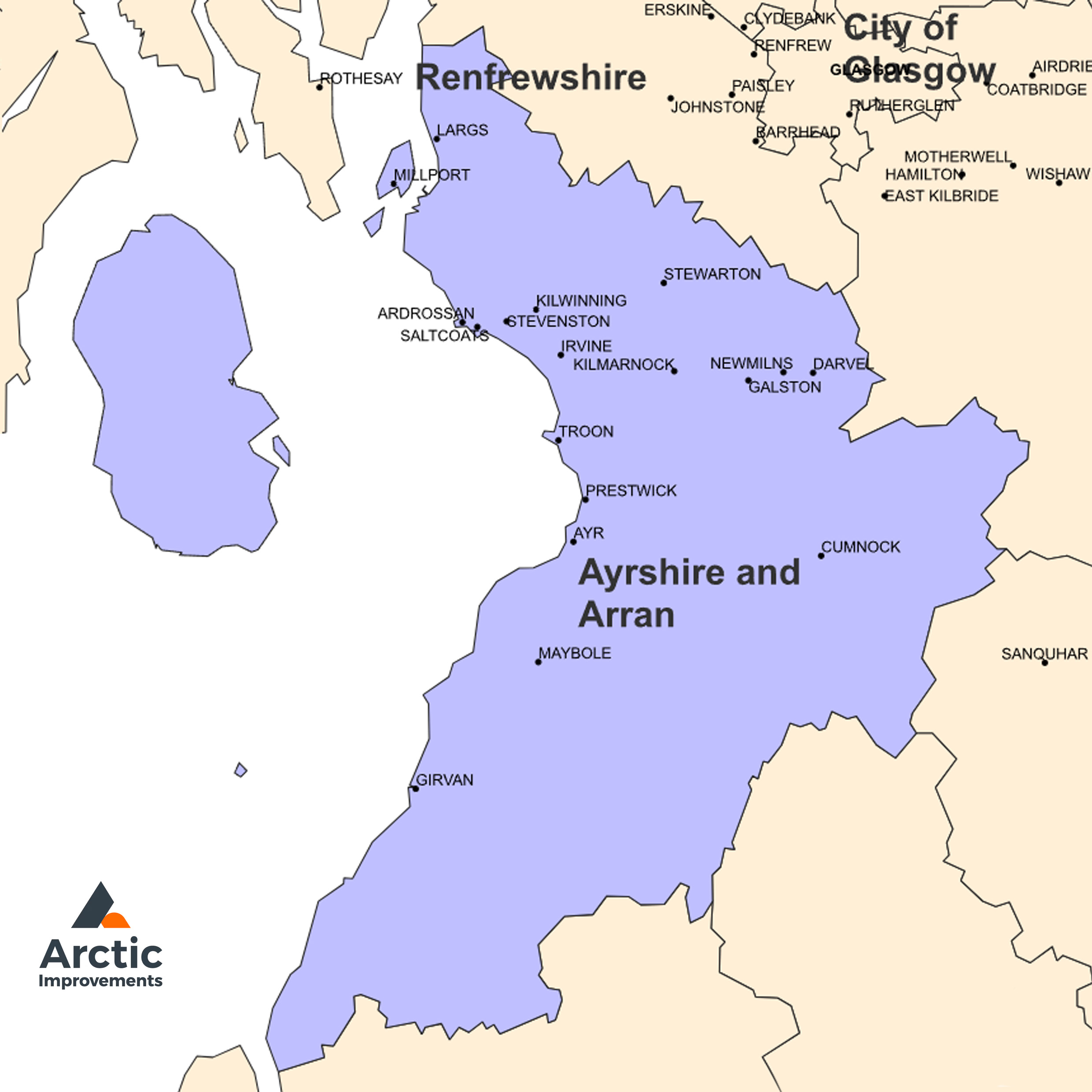 Ayrshire Map